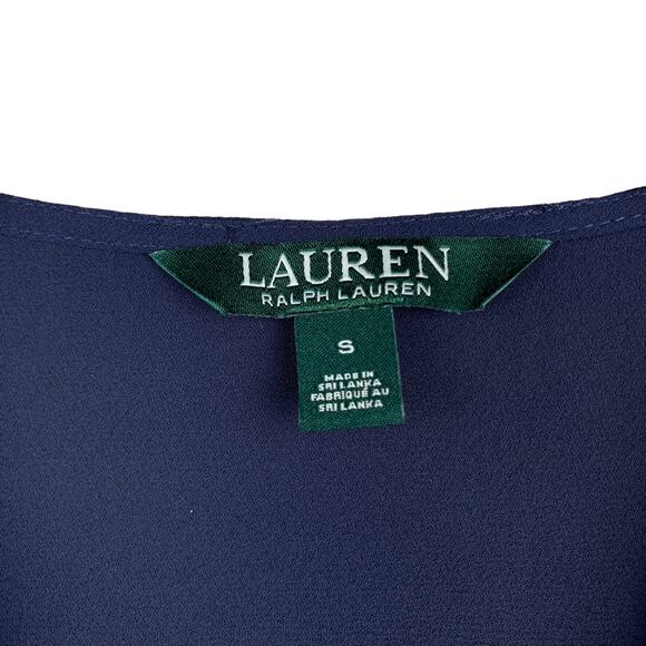 Lauren Ralph Lauren LRL Blouse Top Sleeveless Dark Blue Women’s S - Picture 3 of 6